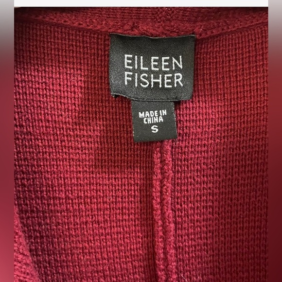 Eileen Fisher Cotton Blend Split Front Cardigan - Picture 5 of 6